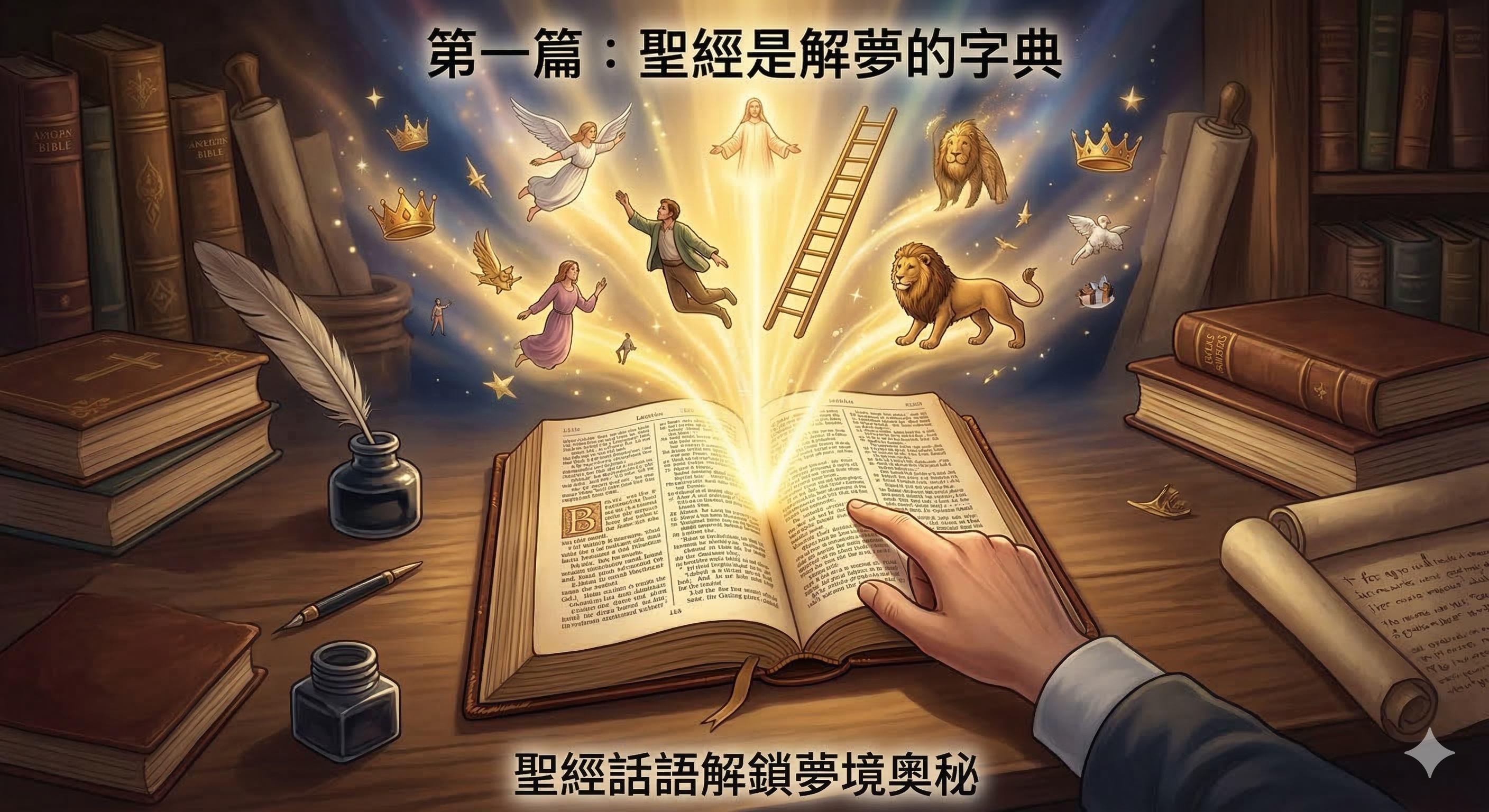 聖經是解夢的字典＿（聖經解夢原理：為什麼《聖經》是解鎖夢境奧秘的唯一字典？）(標題圖檔)