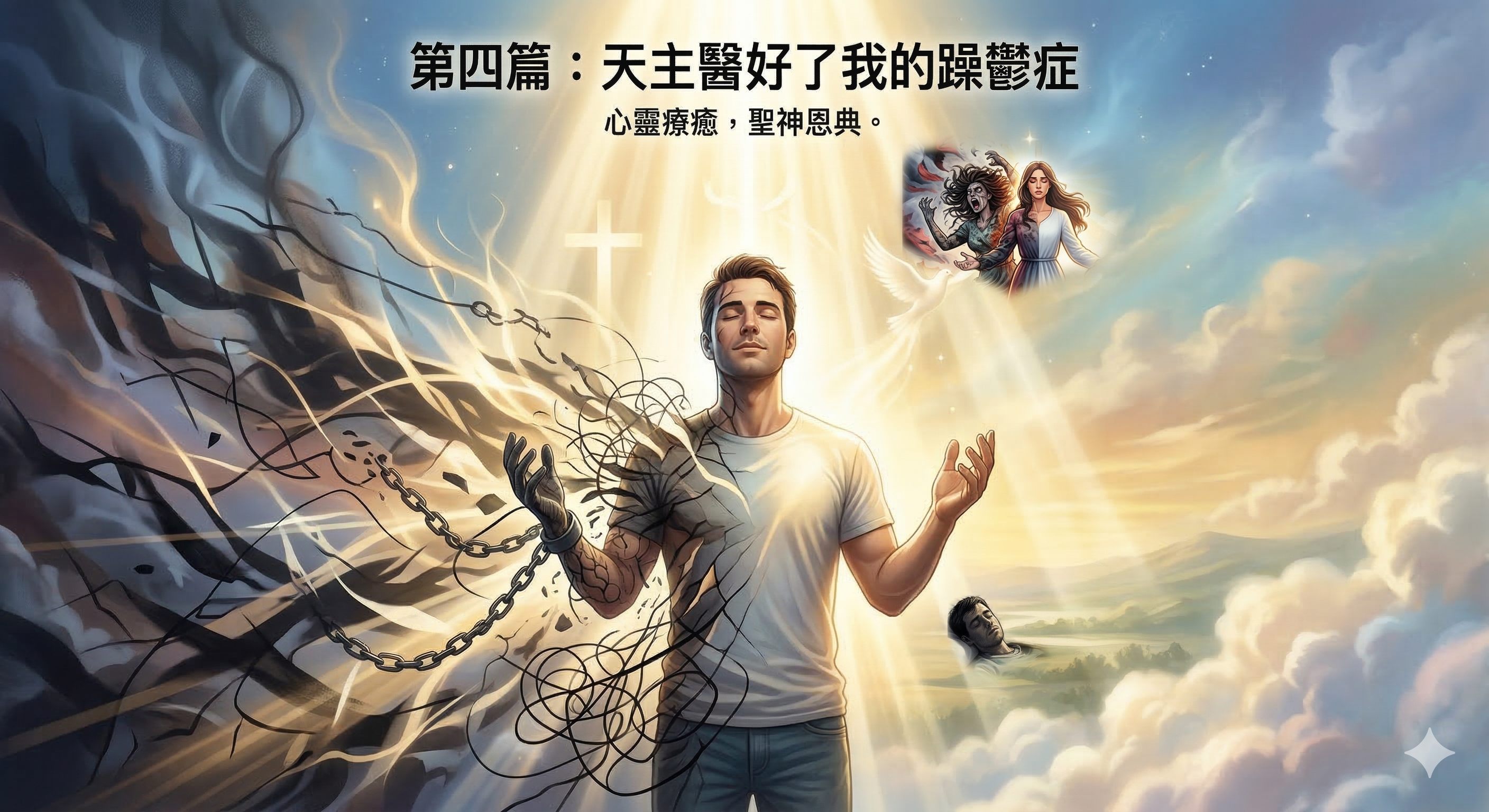 天主醫好了我的躁鬱症－（躁鬱症的奇蹟醫治：從聖經解夢找回心靈平靜的見證）(標題圖檔)